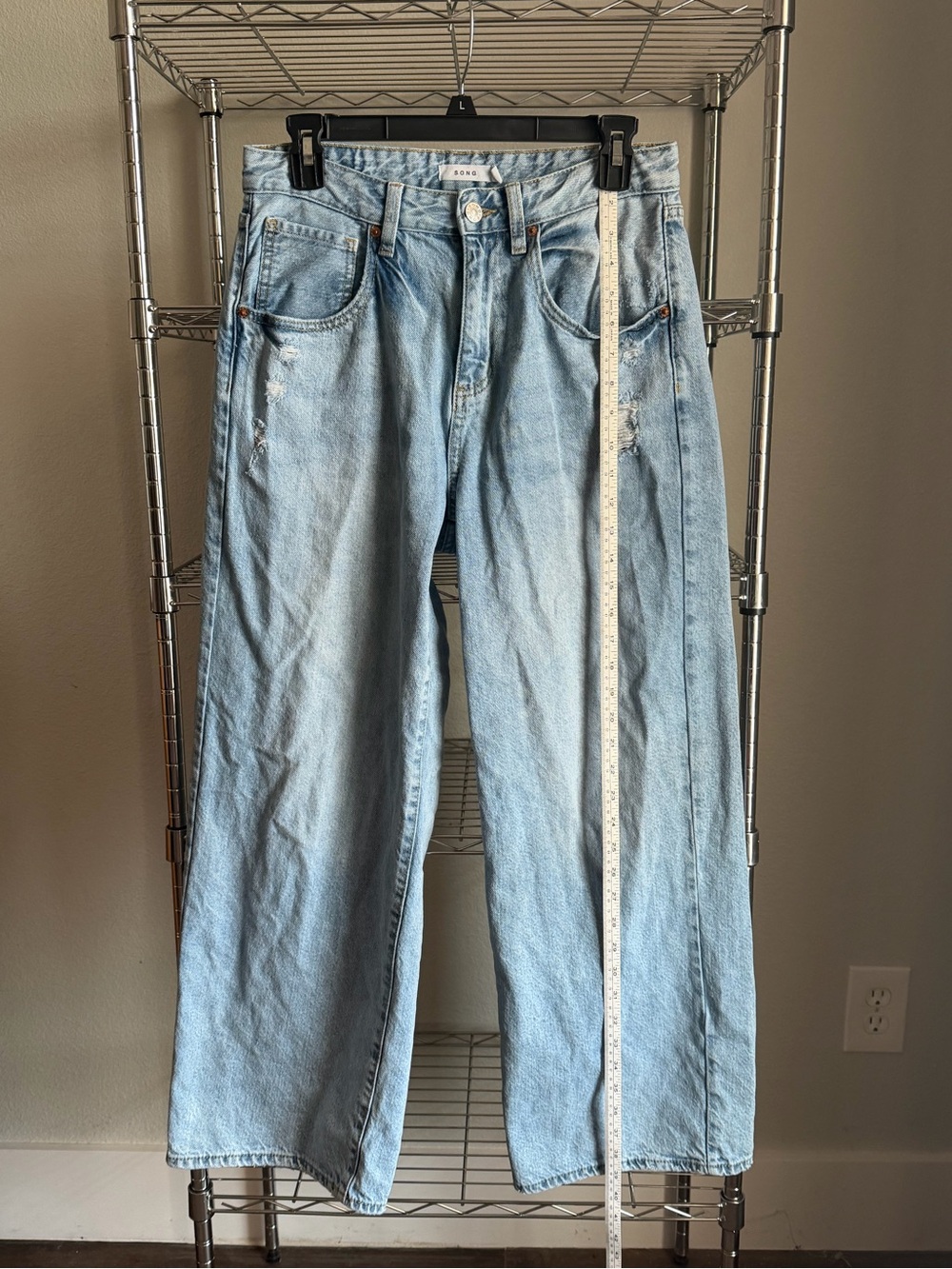S.O.N.G. Light Wash Straight-Leg Jeans - Sz 25